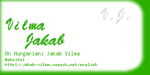 vilma jakab business card